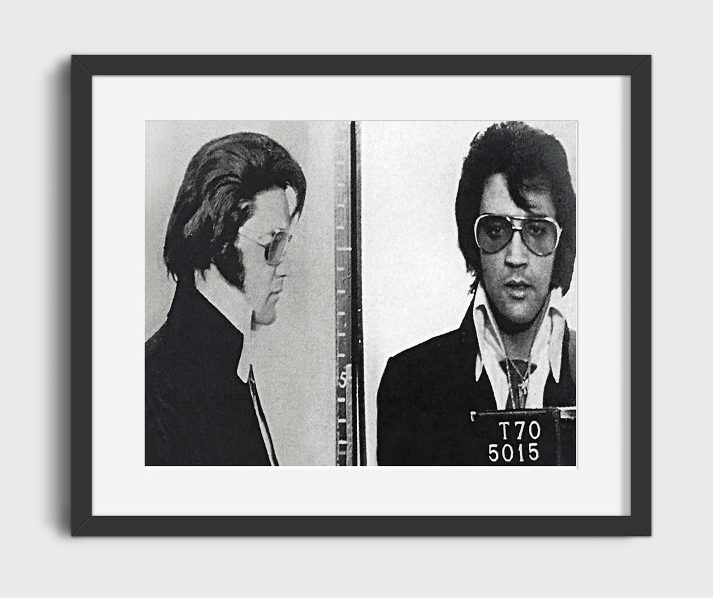 Elvis Presley Denver Police Department 1970 Mug Shot Print 16x20 Gallery Frame mug shot wall art print