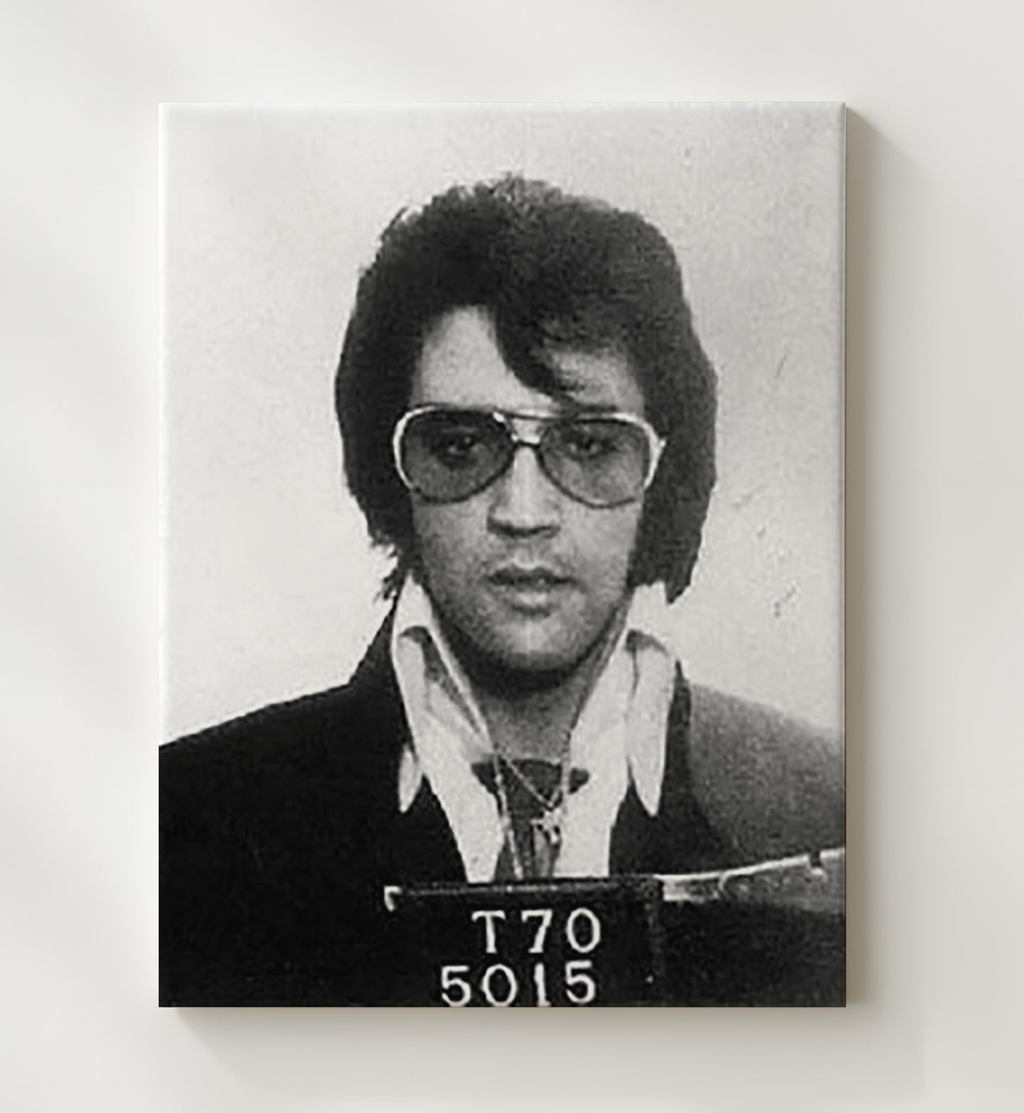 Elvis Presley Jailhouse Booking Mug Shot Print 20x24 Canvas mug shot wall art print