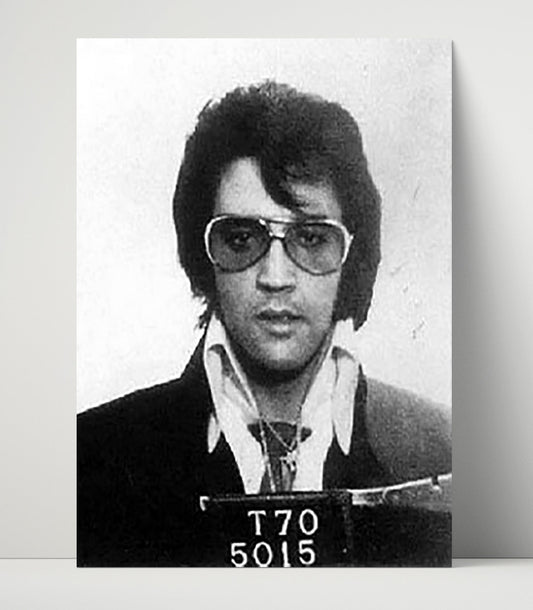 Elvis Presley - Jailhouse Booking - Poster Print - 8x10