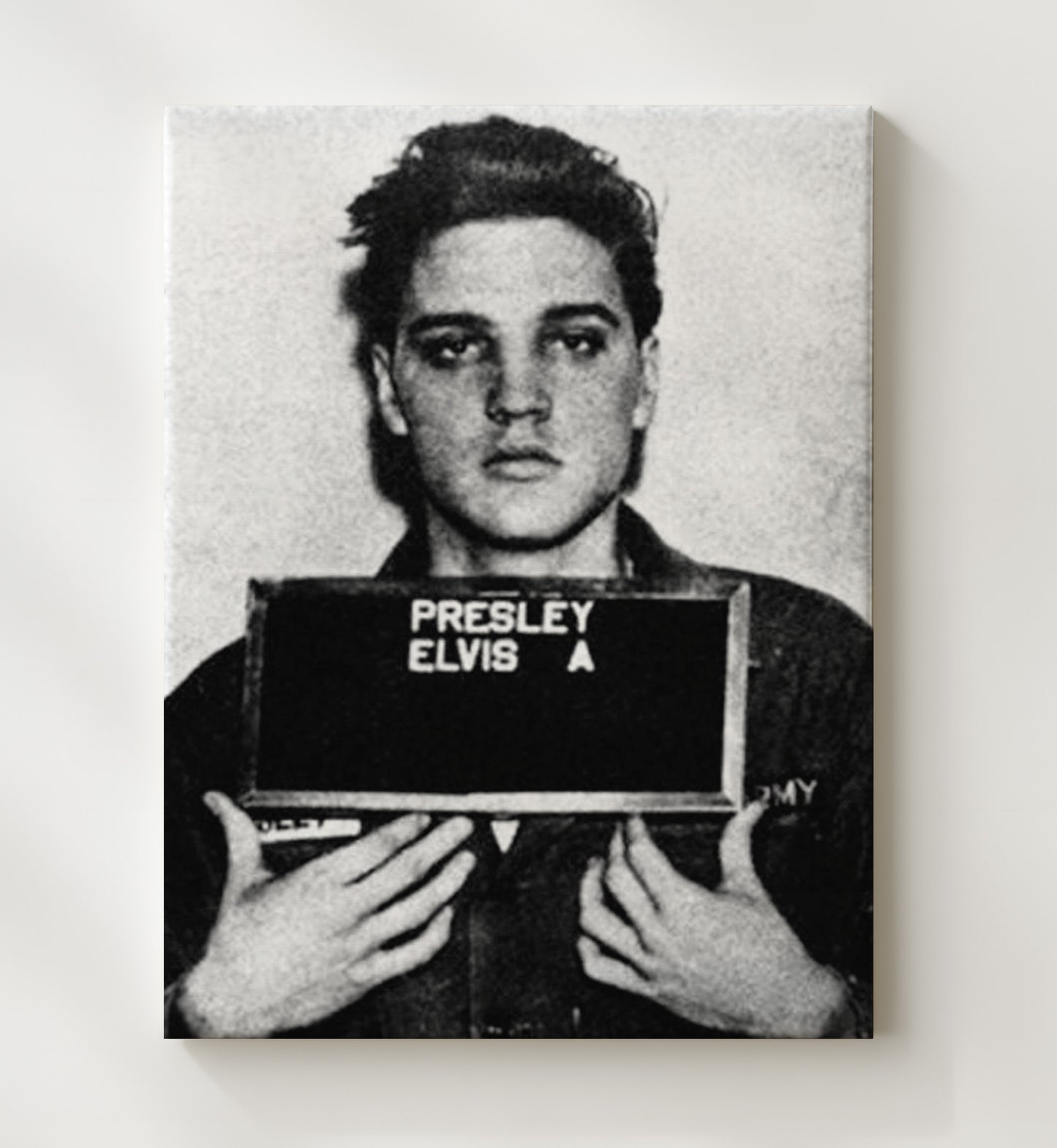 Elvis Presley - U.S. Army 1958 mug shot wall art 20x24 Canvas