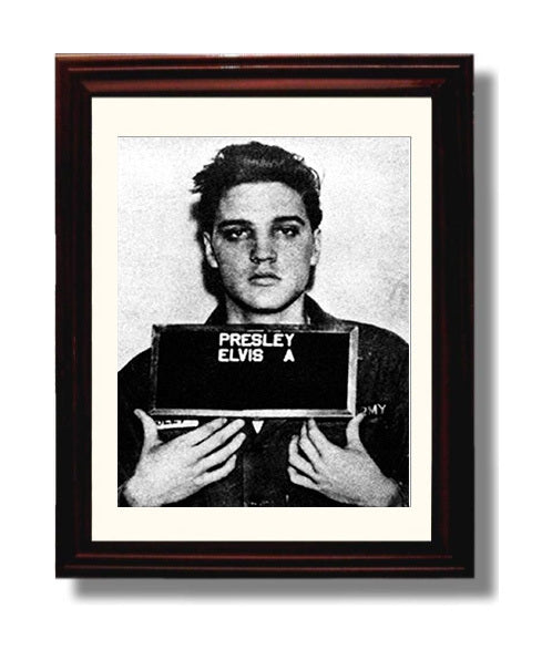Elvis Presley - U.S. Army 1958 mug shot wall art 8x10 Beveled Frame