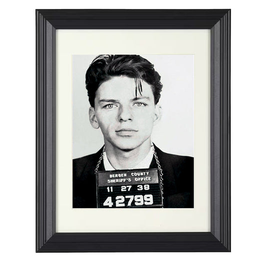 Frank Sinatra - Bergen County Sheriff 1938 - Framed Print - 8x10 Beveled Frame