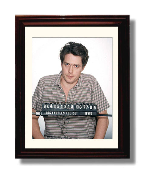 Hugh Grant - Los Angeles Police Department 1995 mug shot wall art 8x10 Beveled Frame