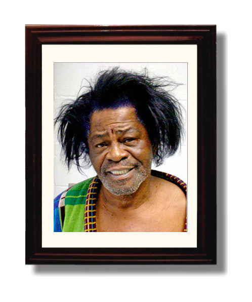 James Brown Augusta Police Department 1968 Mug Shot Print 8x10 Beveled Frame mug shot wall art print