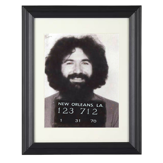 Jerry Garcia - New Orleans Police 1970 - Framed Print - 8x10 Beveled Frame