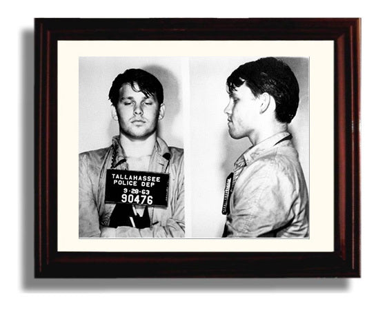 Jim Morrison Tallahassee Police Department 1963 Mug Shot Print 8x10 Beveled Frame mug shot wall art print