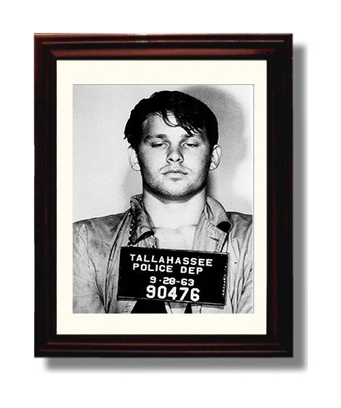 Jim Morrison Tallahassee Police Department 1963 Mug Shot Print 8x10 Beveled Frame mug shot wall art print