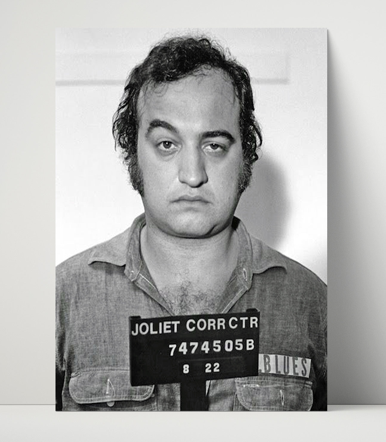John Belushi Joliet Correctional Center 1977 Mug Shot Print 16x20 Unframed Print mug shot wall art print