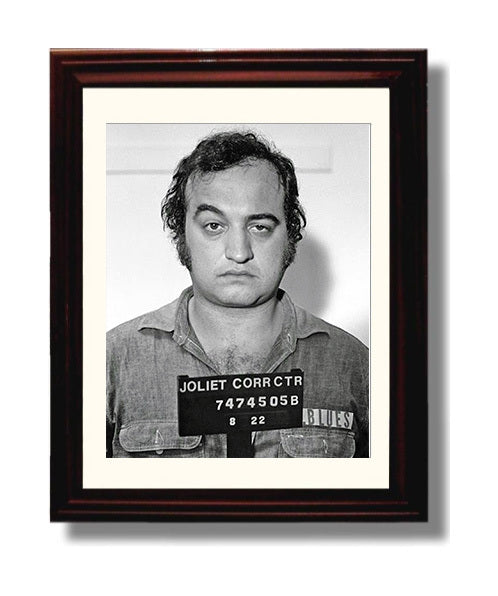 John Belushi Joliet Correctional Center 1977 Mug Shot Print 8x10 Beveled Frame mug shot wall art print