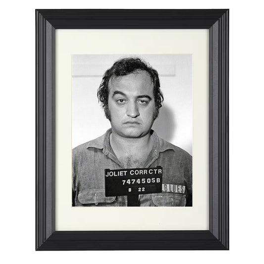 John Belushi - Joliet Correctional Center 1977 - Framed Print - 8x10 Beveled Frame