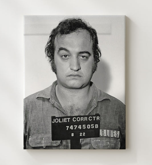 John Belushi - Joliet Correctional Center 1977 - Canvas Wall Art - 8x10 Canvas