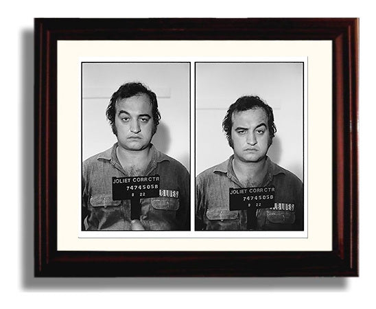 John Belushi Joliet Correctional Center 1978 Landscape.jpg Mug Shot Print 8x10 Beveled Frame mug shot wall art print