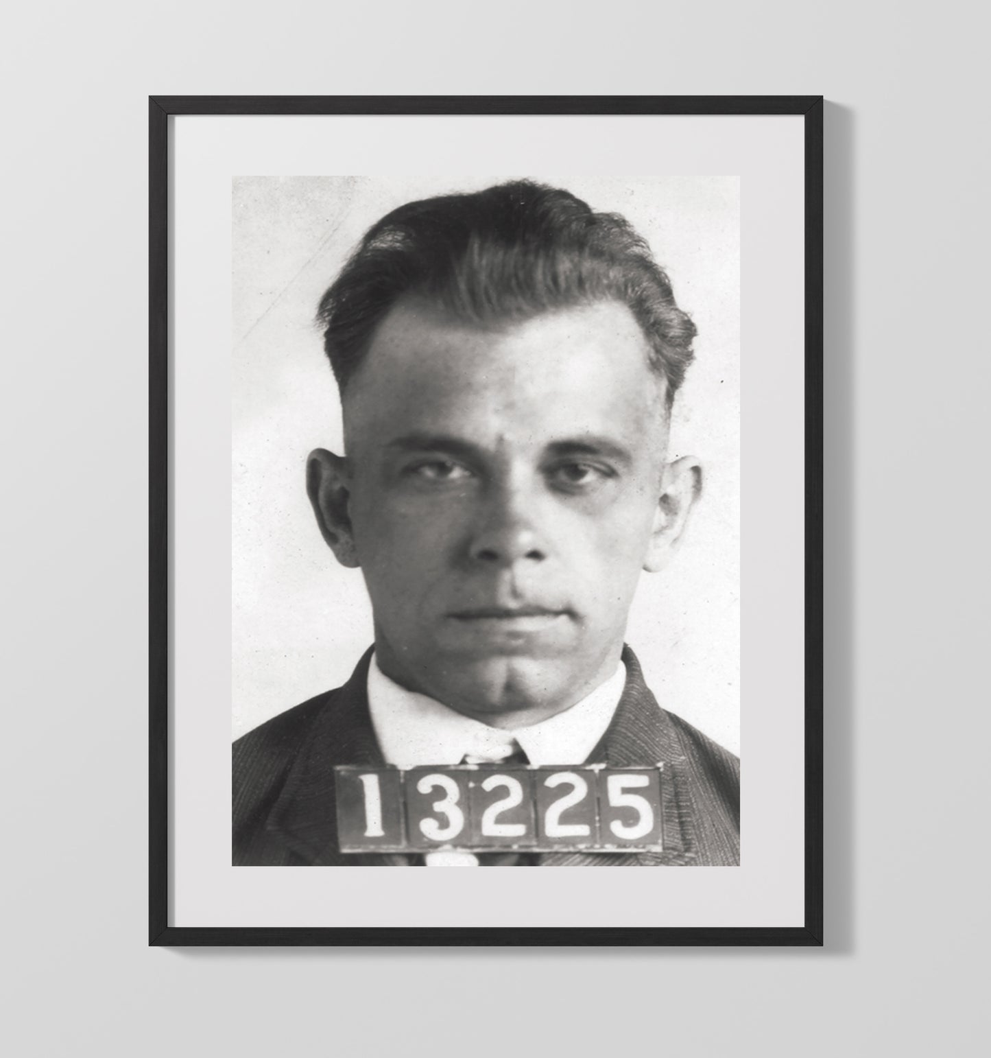 John Dillinger Crown Point Jail 1934 Mug Shot Print 16x20 Gallery Frame mug shot wall art print
