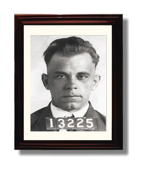 John Dillinger - Crown Point Jail 1934 mug shot wall art 8x10 Beveled Frame