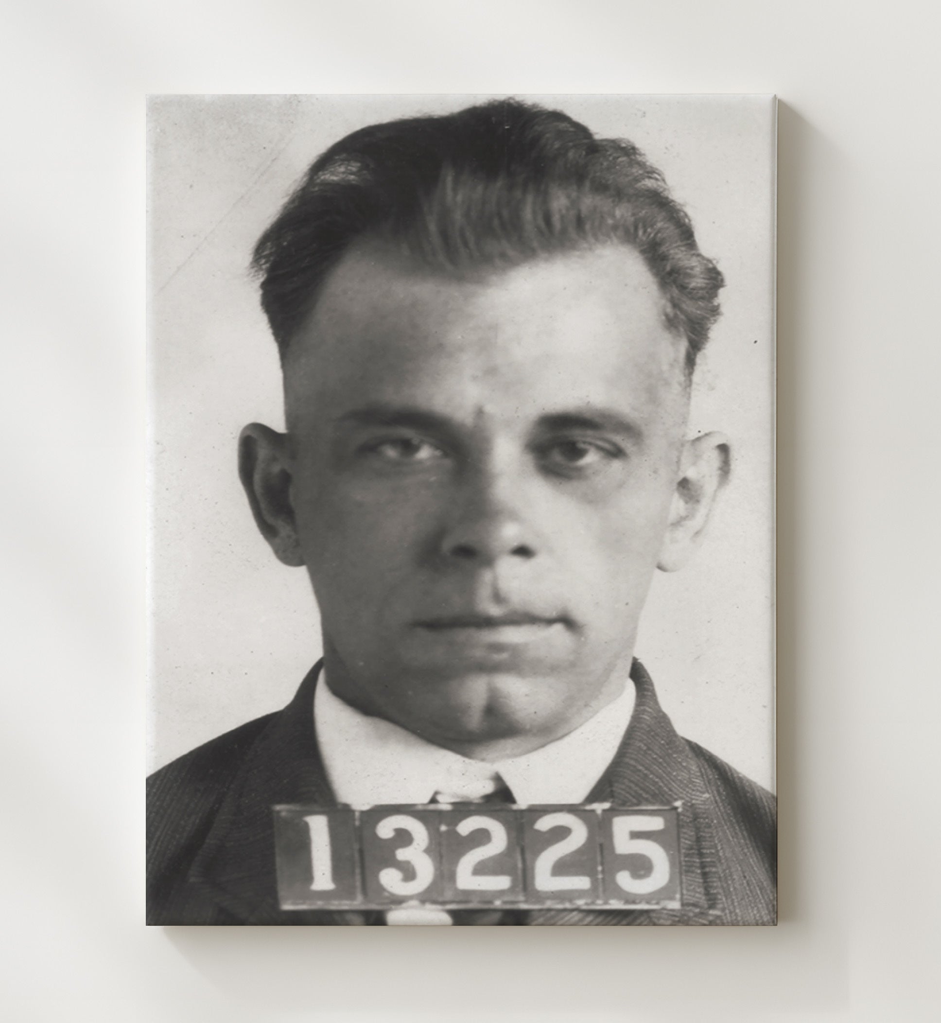 John Dillinger - Crown Point Jail 1934 mug shot wall art 20x24 Canvas