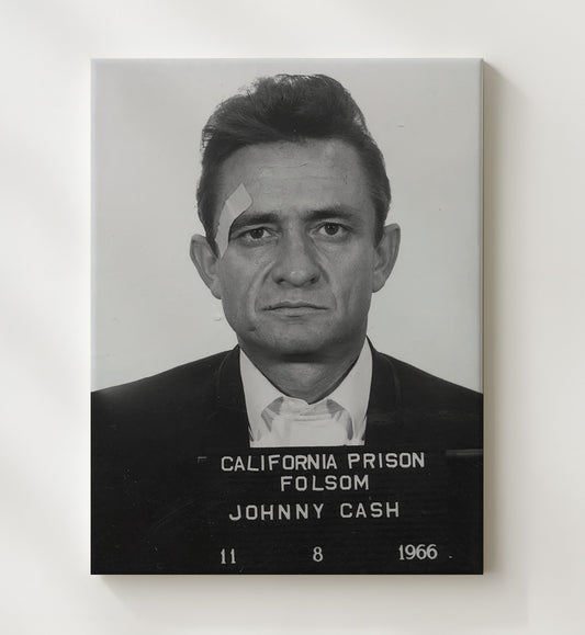 Johnny Cash - Folsom Prison 1966 - Canvas Wall Art - 8x10 Canvas