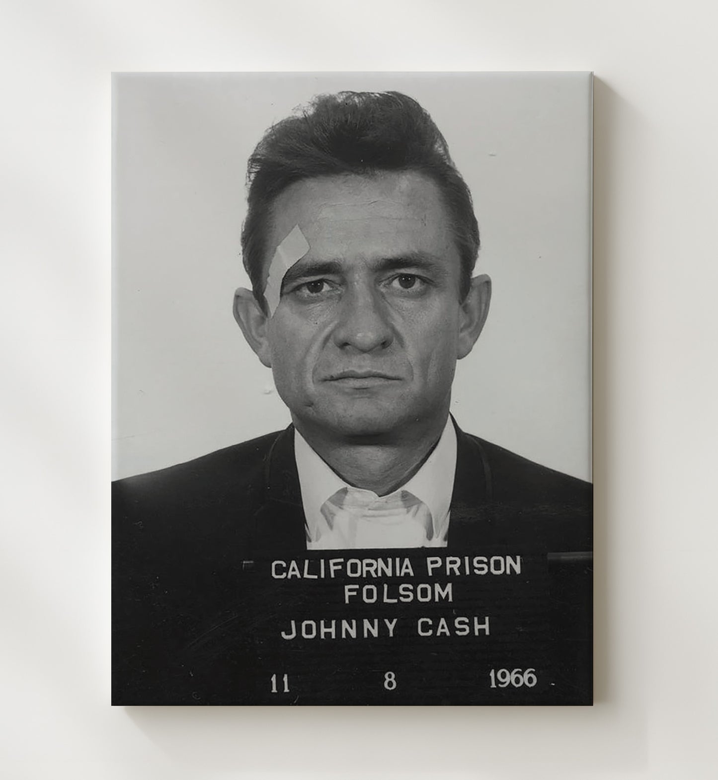 Johnny Cash Folsom Prison 1966 Mug Shot Print 20x24 Canvas mug shot wall art print