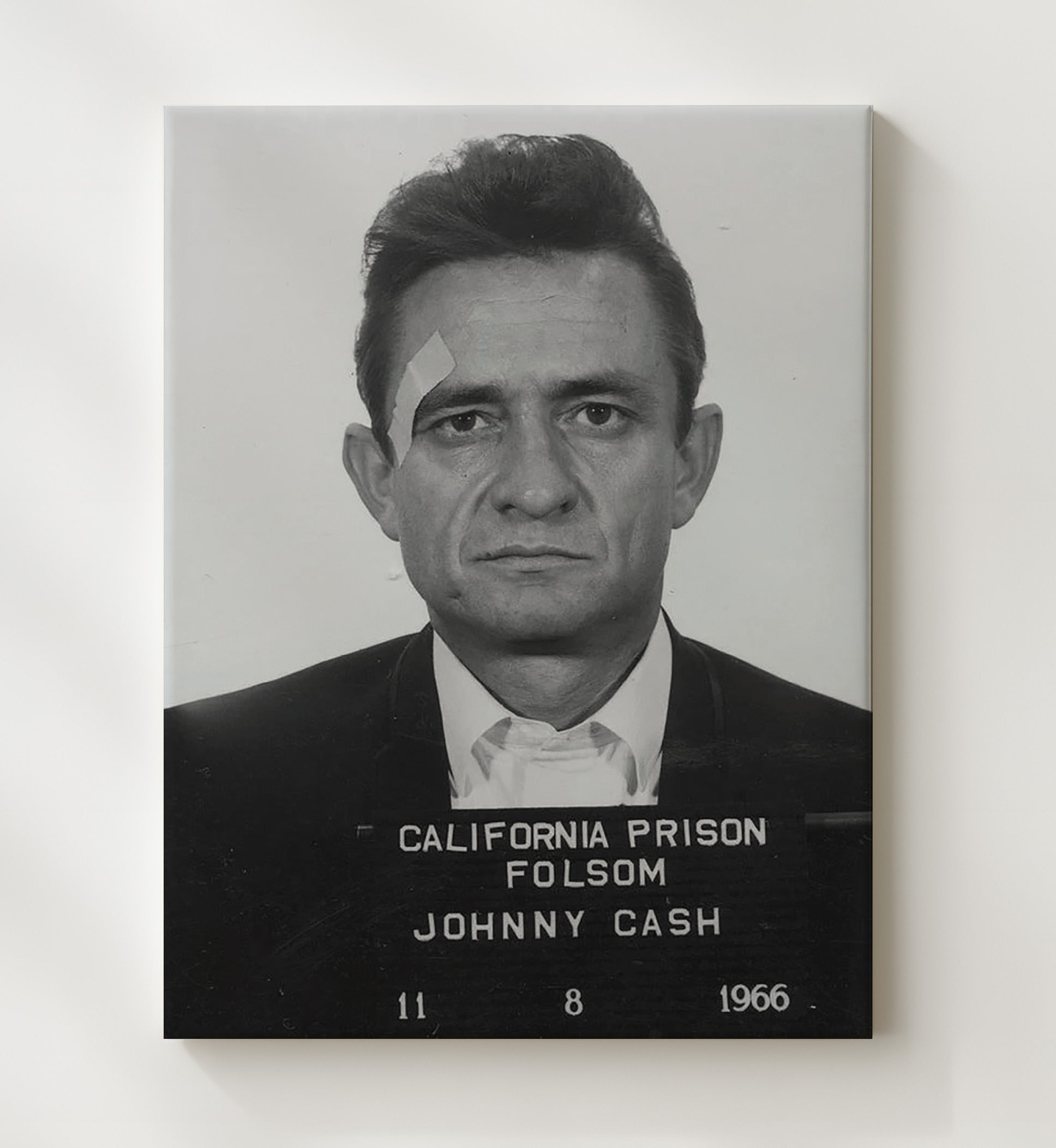 Johnny Cash Folsom Prison 1966 Mug Shot Print 20x24 Canvas mug shot wall art print