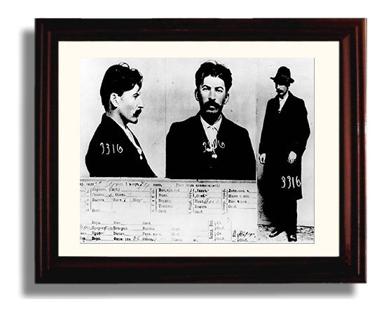 Joseph Stalin St Petersburg Imperial Police 1911 Landscape.jpg Mug Shot Print 8x10 Beveled Frame mug shot wall art print
