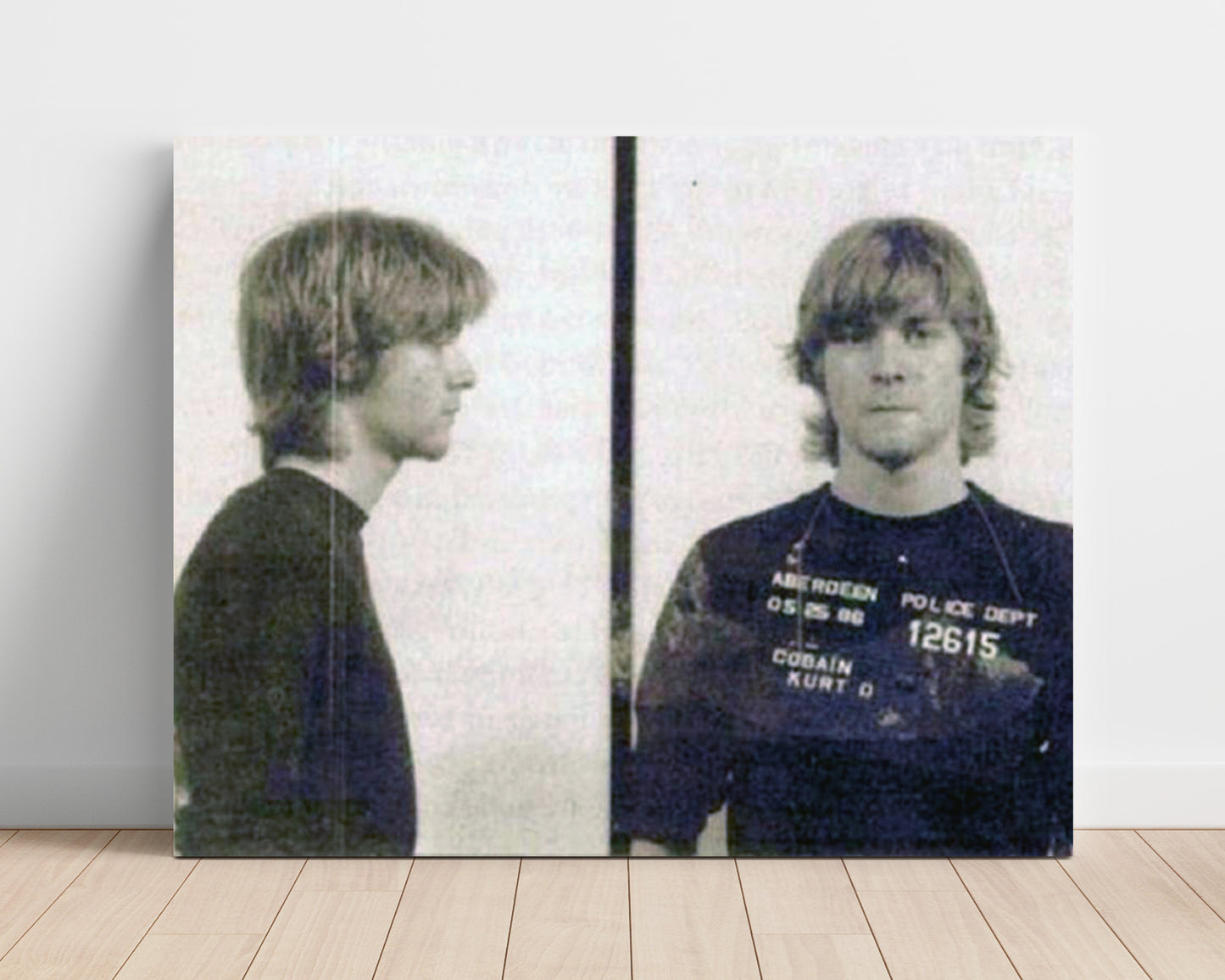 Kurt Cobain Aberdeen Police Department 1986 Landscape.jpg Mug Shot Print 16x20 Unframed Print mug shot wall art print
