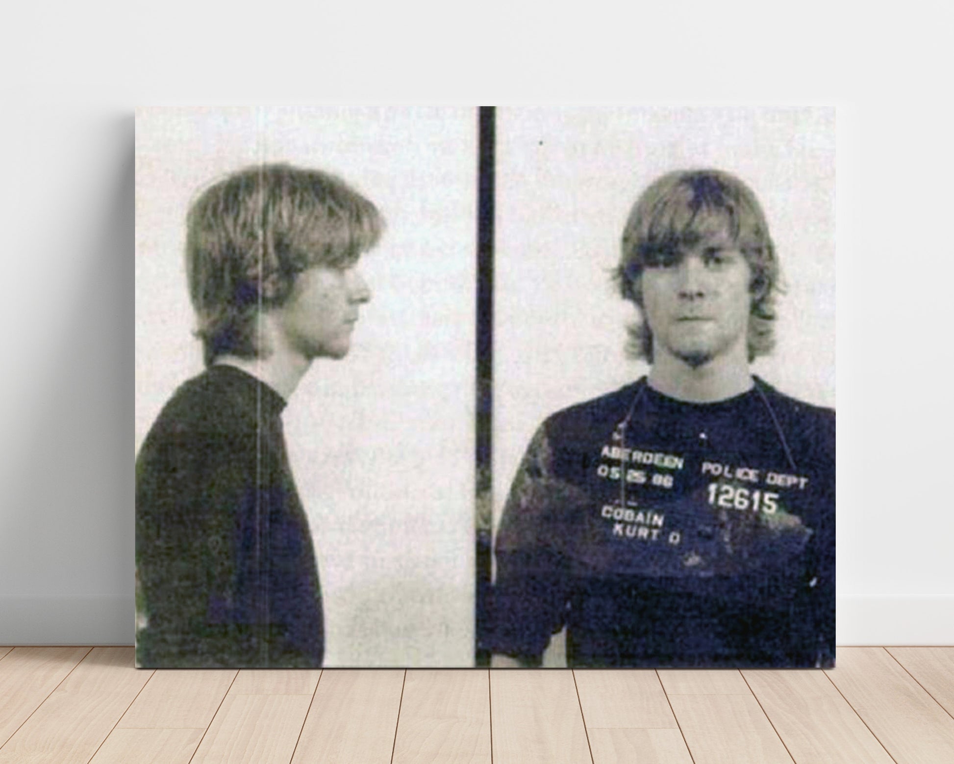 Kurt Cobain Aberdeen Police Department 1986 Landscape.jpg Mug Shot Print 16x20 Unframed Print mug shot wall art print