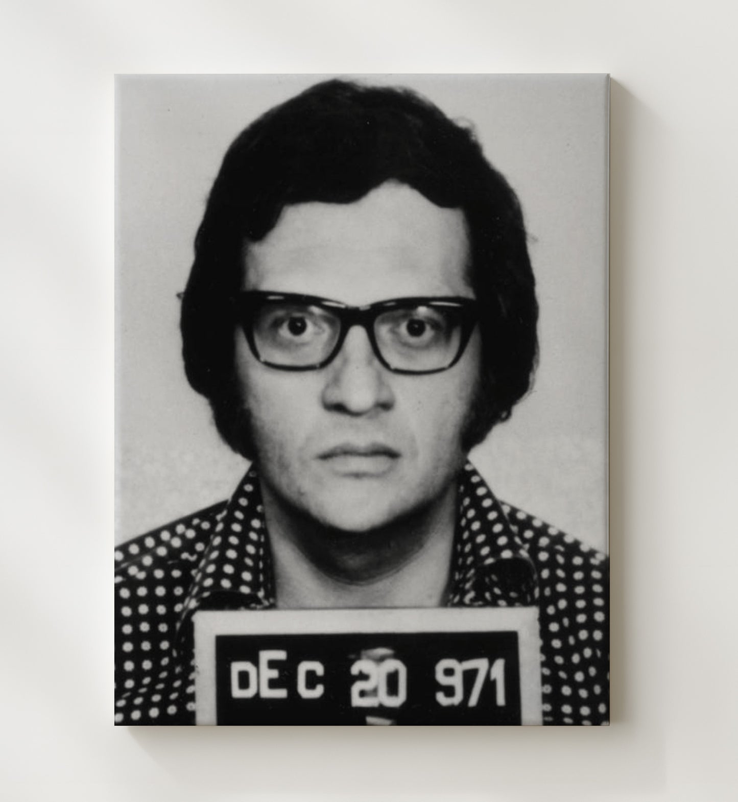 Larry King Miami Police Department 1971 Mug Shot Print 20x24 Canvas mug shot wall art print