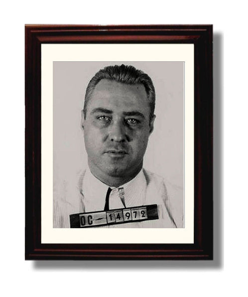 Machine Gun Kelly Memphis Police Department 1933 Mug Shot Print 8x10 Beveled Frame mug shot wall art print