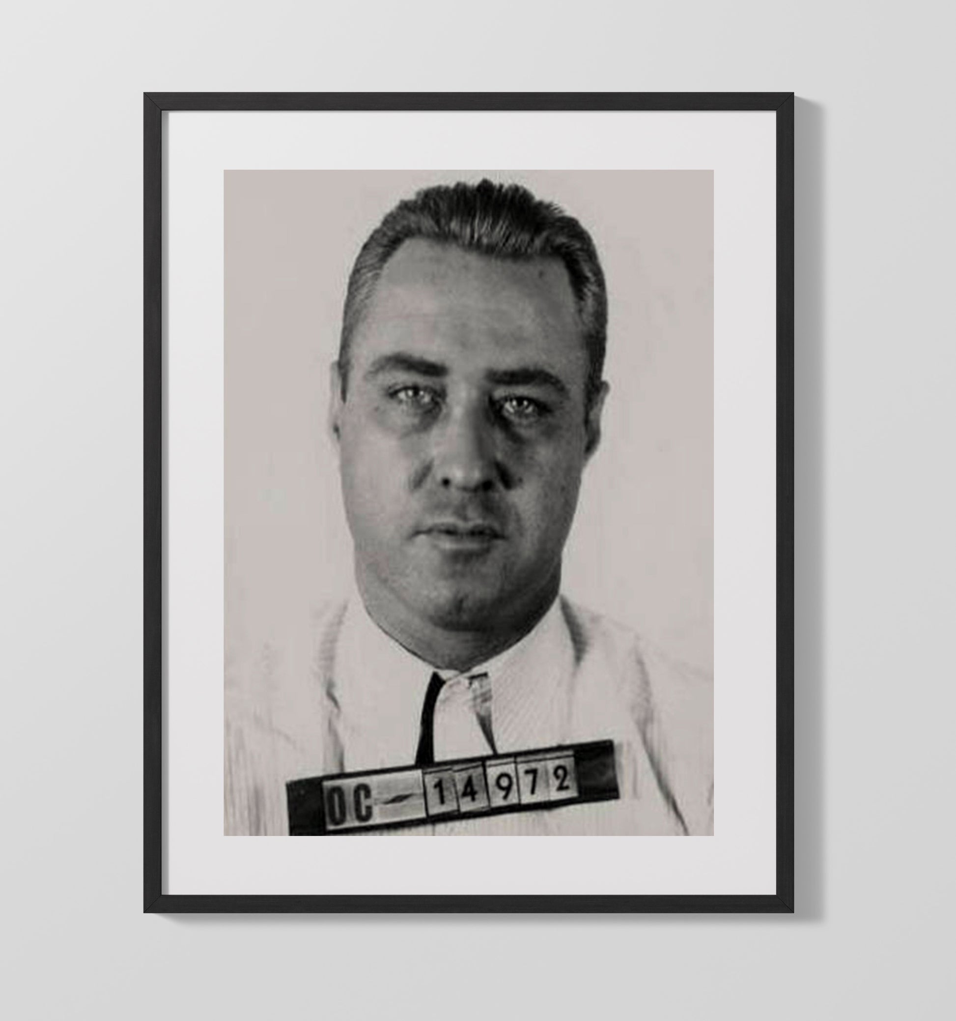 Machine Gun Kelly Memphis Police Department 1933 Mug Shot Print 16x20 Gallery Frame mug shot wall art print