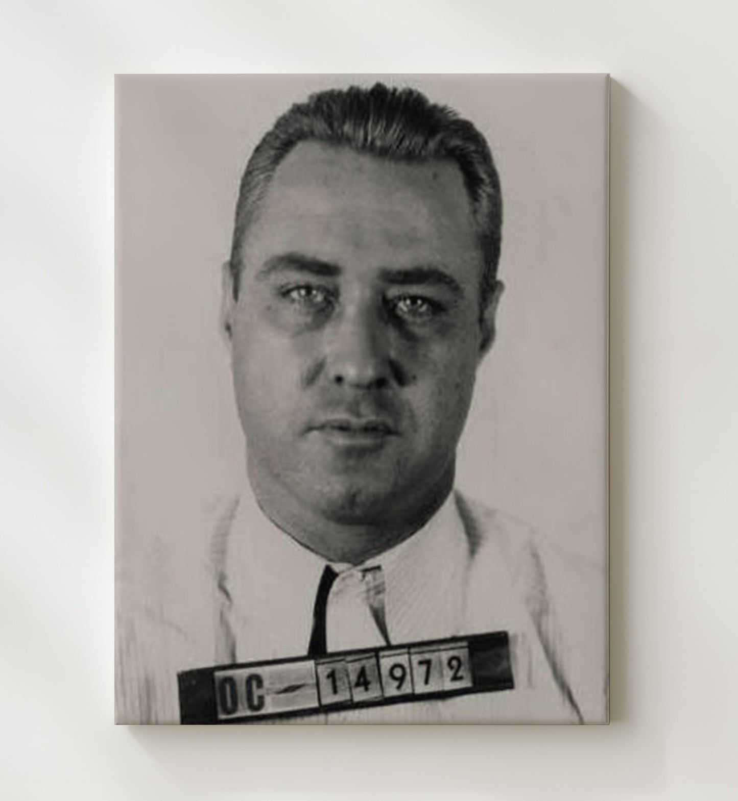 Machine Gun Kelly Memphis Police Department 1933 Mug Shot Print 20x24 Canvas mug shot wall art print