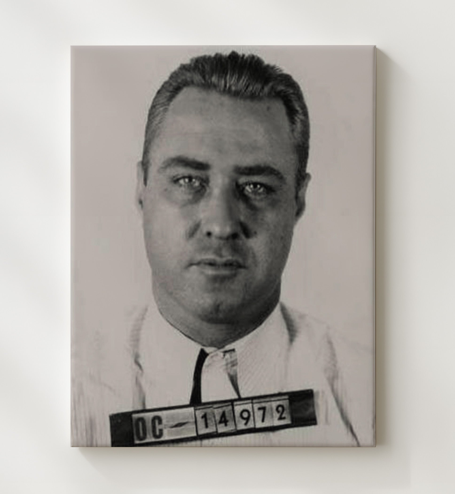 Machine Gun Kelly Memphis Police Department 1933 Mug Shot Print 20x24 Canvas mug shot wall art print