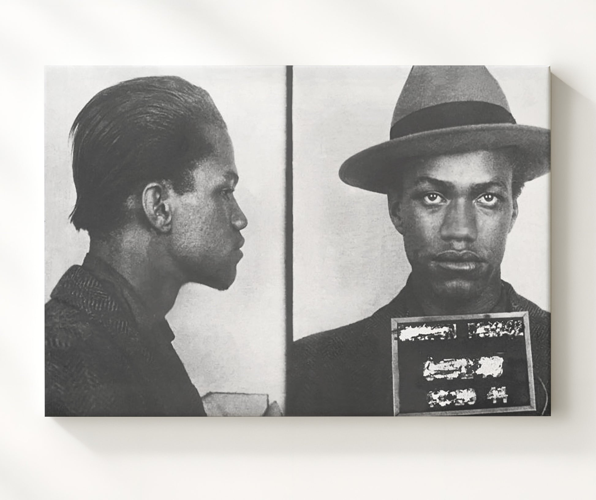 Malcolm X Boston Police Department 1946 Mug Shot Print 20x24 Canvas mug shot wall art print
