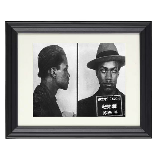 Malcolm X - Boston Police Department 1946 - Framed Print - 8x10 Beveled Frame
