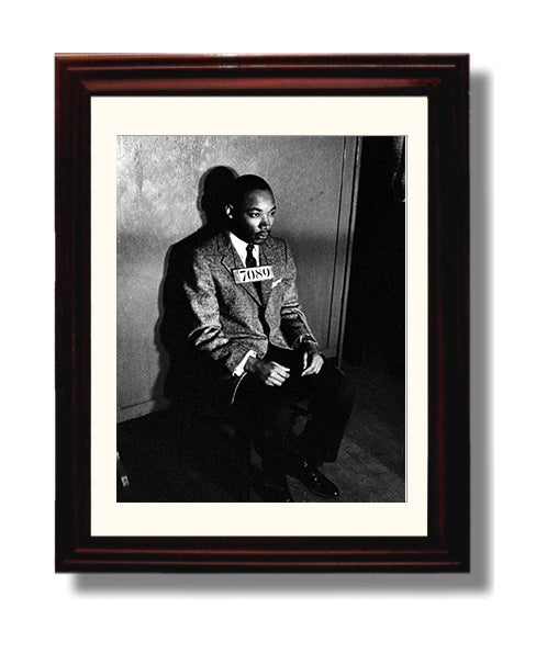 Martin Luther King Jr Montgomery Police Department 1956 Portrait 2.jpg Mug Shot Print 8x10 Beveled Frame mug shot wall art print