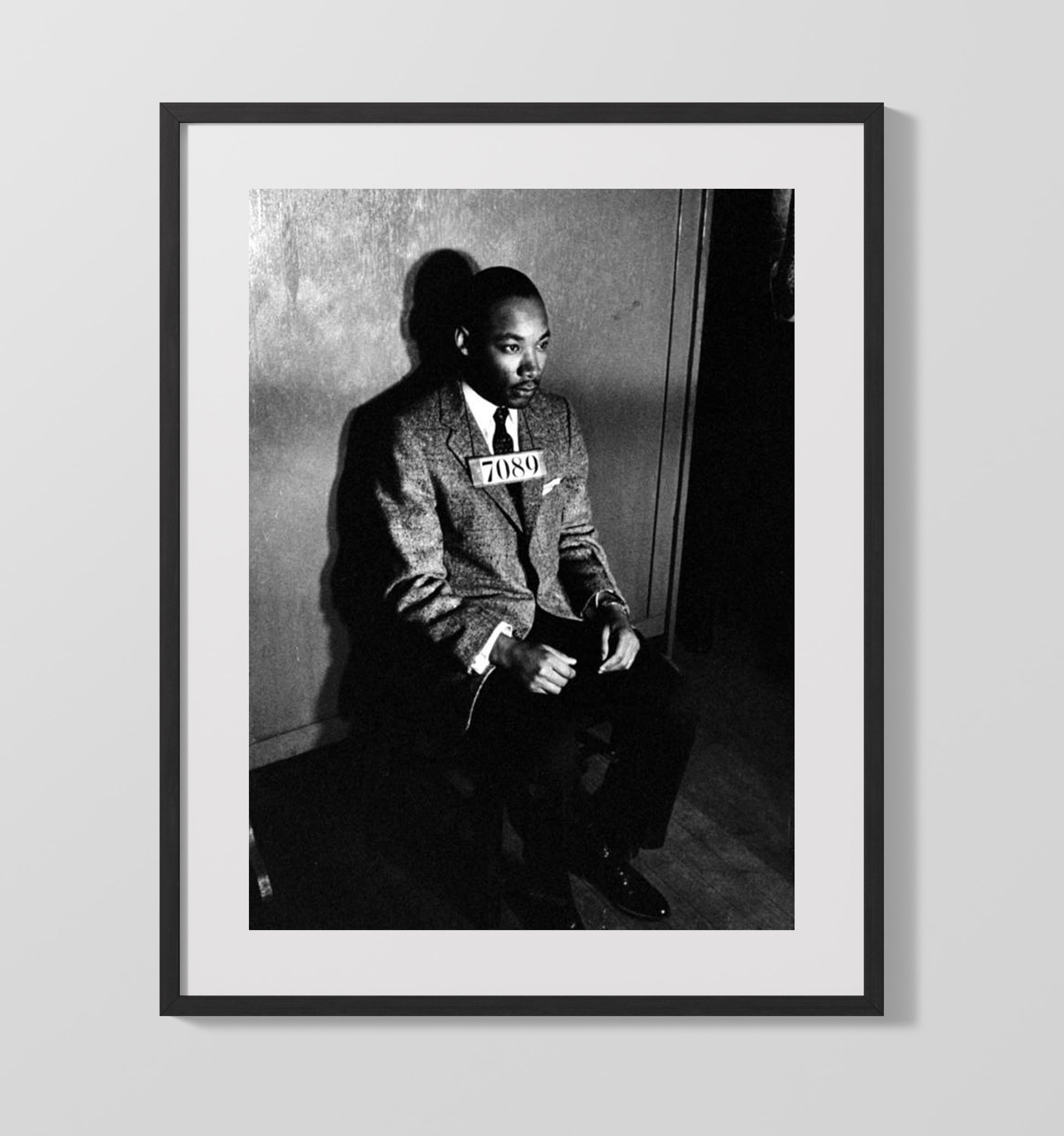 Martin Luther King Jr Montgomery Police Department 1956 Portrait 2.jpg Mug Shot Print 16x20 Gallery Frame mug shot wall art print