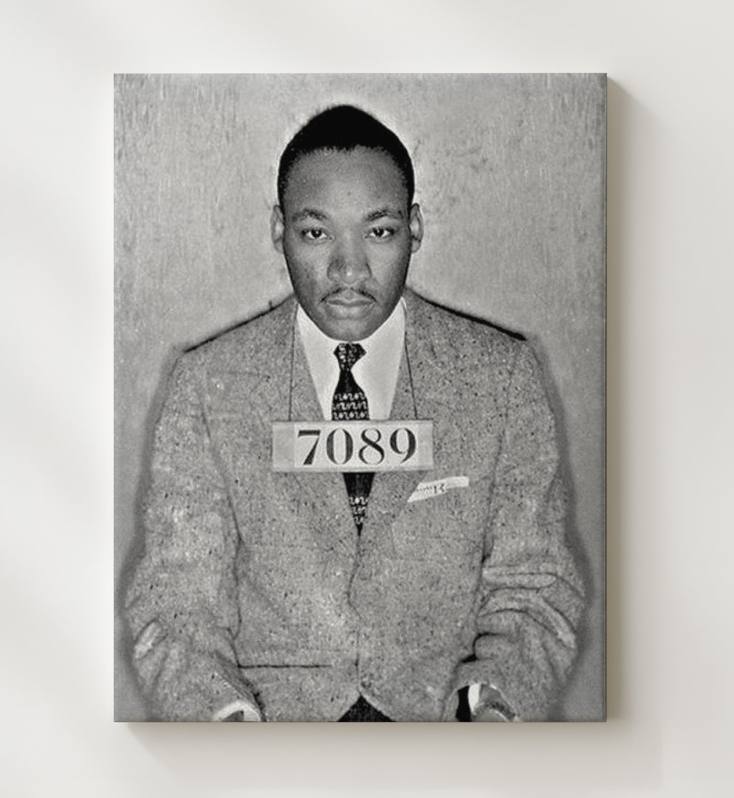 Martin Luther King Jr Montgomery Police Department 1956 Mug Shot Print 20x24 Canvas mug shot wall art print