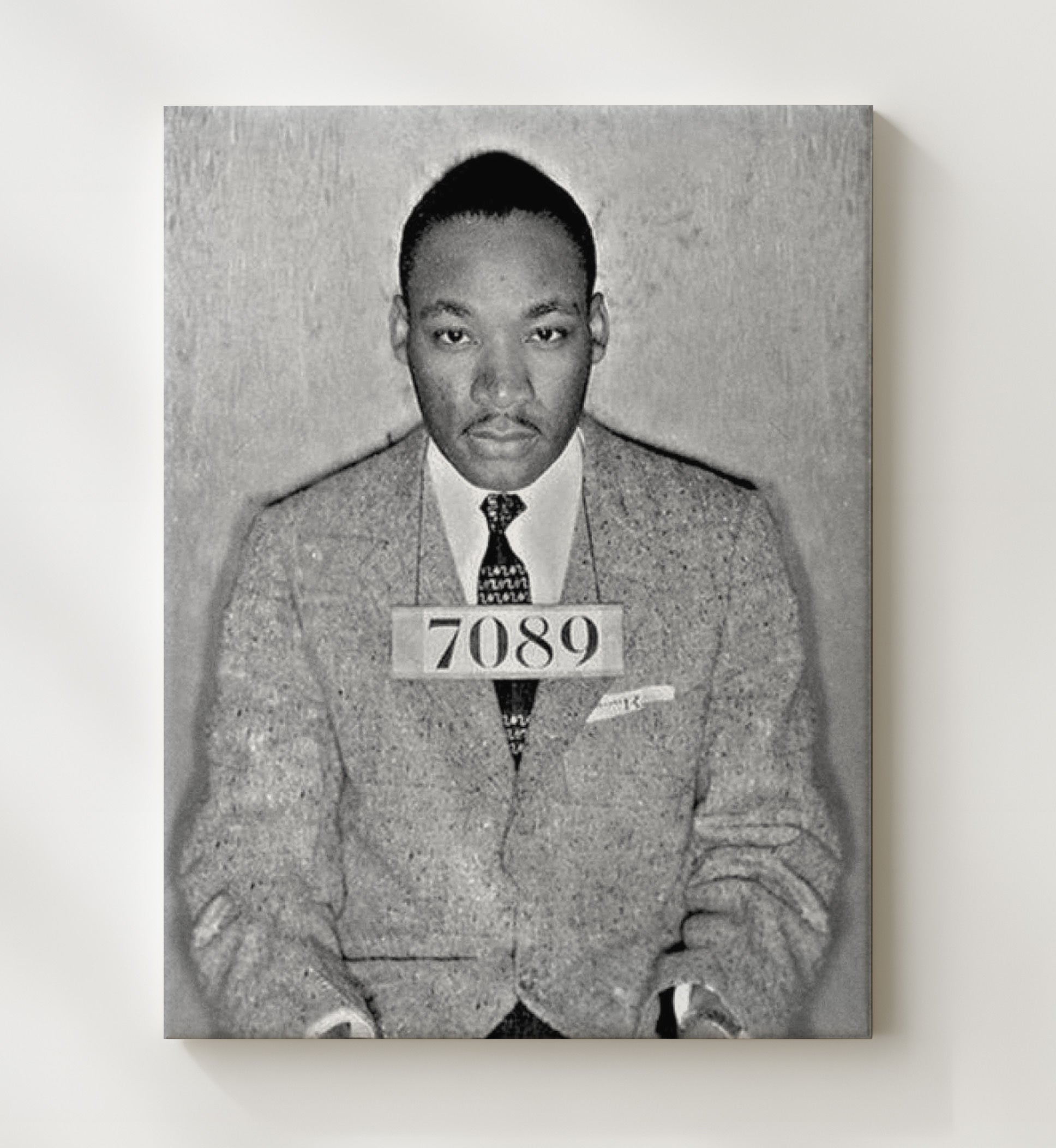 Martin Luther King Jr Montgomery Police Department 1956 Mug Shot Print 20x24 Canvas mug shot wall art print