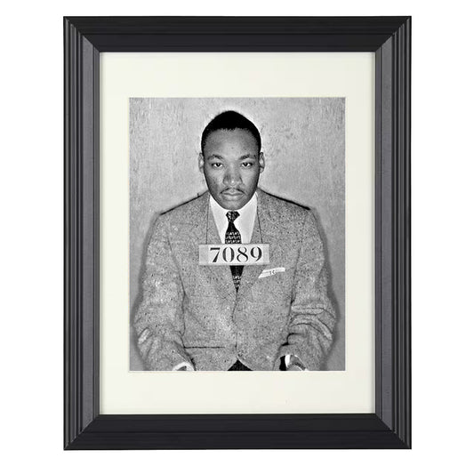 Martin Luther King Jr. - Montgomery Police Department 1956 - Framed Print - 8x10 Beveled Frame