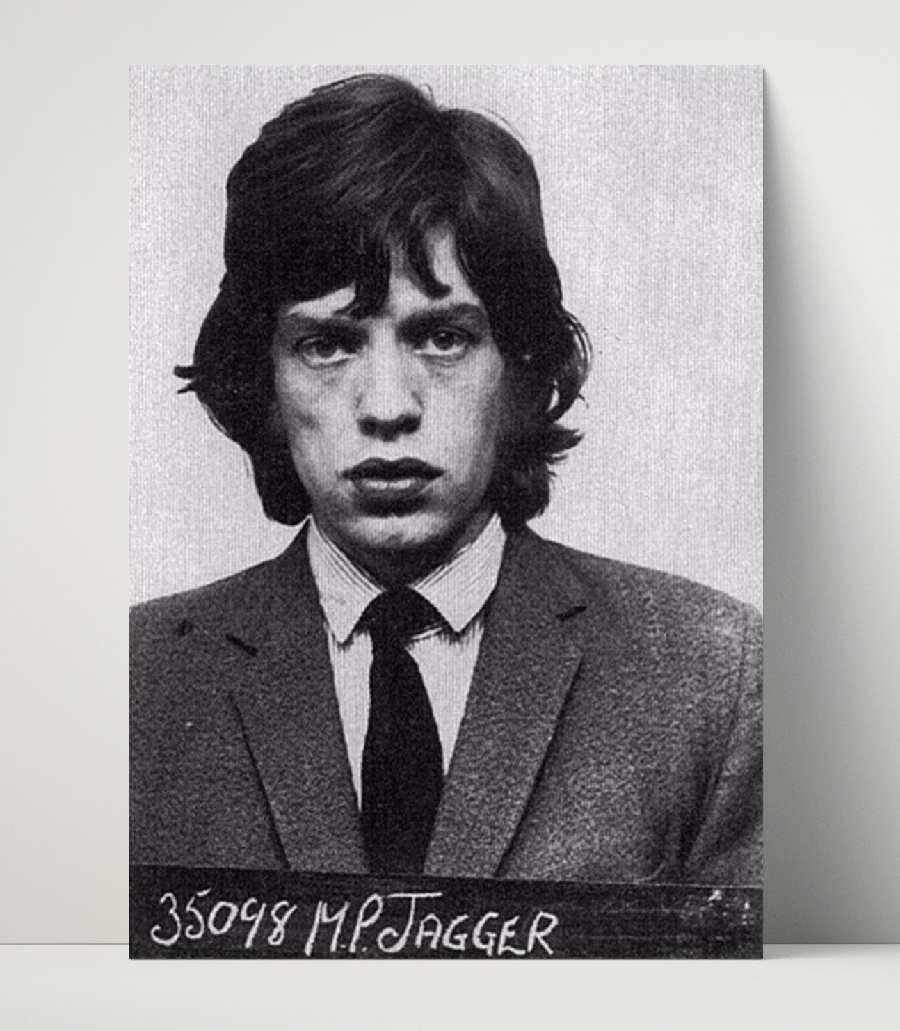 Mick Jagger Sussex Police Redlands Arrest 1967 Portrait 2.jpg Mug Shot Print 16x20 Unframed Print mug shot wall art print