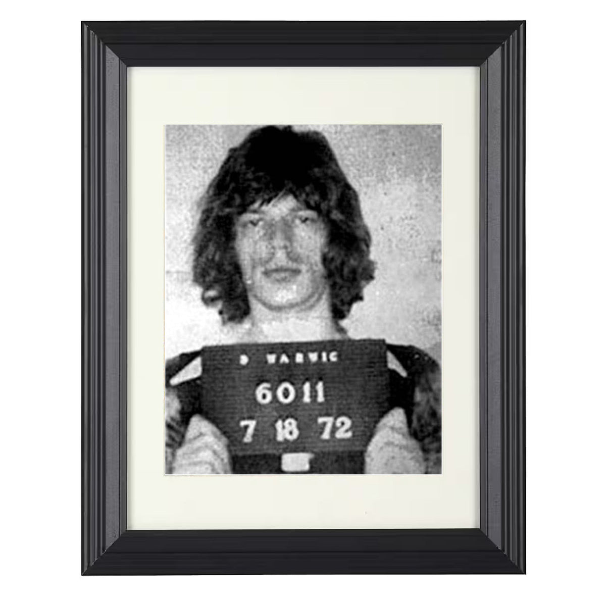 Mick Jagger - Sussex Police Redlands Arrest 1967 mug shot wall art 16x20 Unframed Print