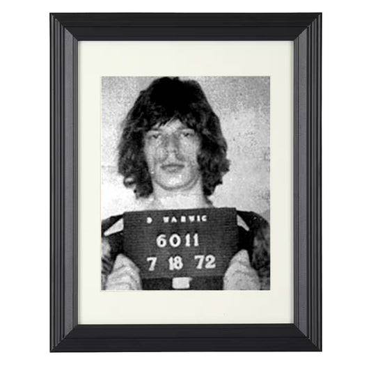 Mick Jagger - Sussex Police Redlands Arrest 1967 - Framed Print - 8x10 Beveled Frame