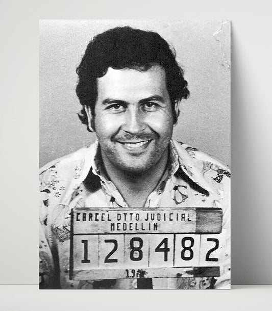 Pablo Escobar - Medellin Judicial Police 1977 - Poster Print - 8x10