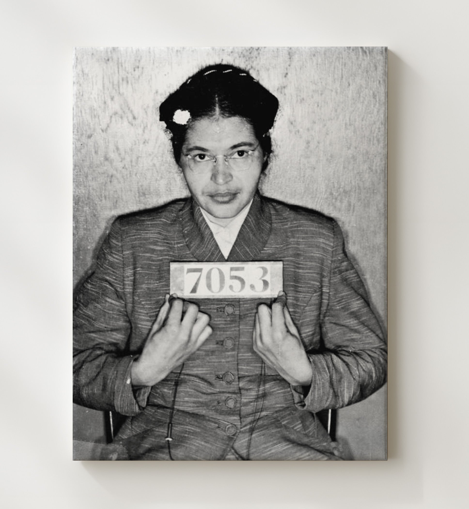Rosa Parks - Montgomery Police Department 1956 mug shot wall art 20x24 Canvas