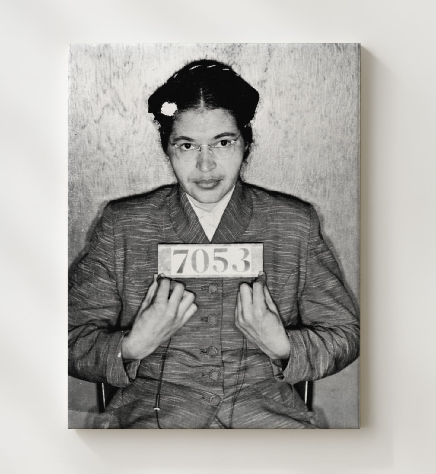 Rosa Parks Montgomery Police Department 1956 Mug Shot Print 20x24 Canvas mug shot wall art print
