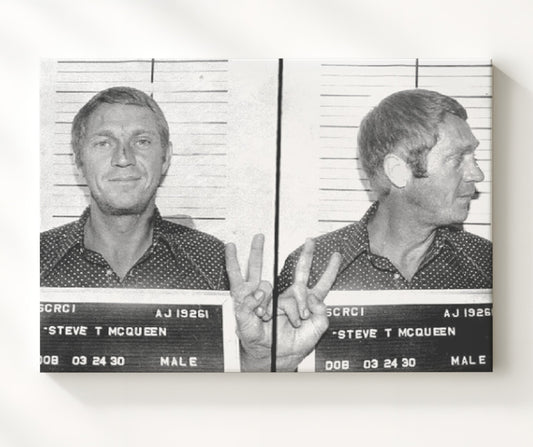 Steve McQueen - Santa Clara County Sheriff 1972 - Canvas Wall Art - 8x10 Canvas