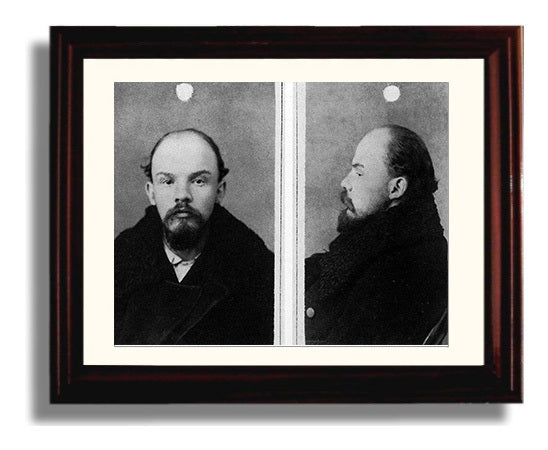 Vladimir Lenin St Petersburg Police 1895 Landscape.jpg Mug Shot Print 8x10 Beveled Frame mug shot wall art print