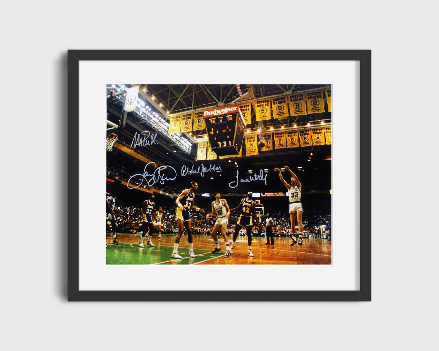 Celtics and Lakers Autograph Print - Finals Rivalry - Banner Battles