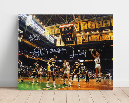 Celtics and Lakers Autograph Print - Finals Rivalry - Banner Battles