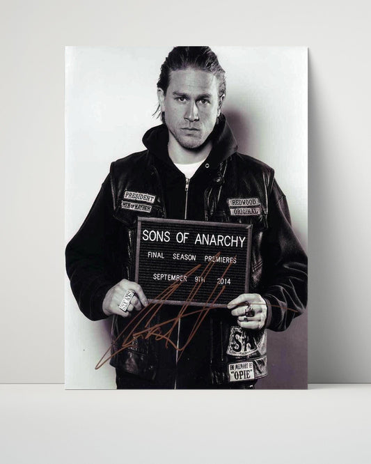 Charlie Hunnam - Sons of Anarchy - Final Season Autograph Print Unframed