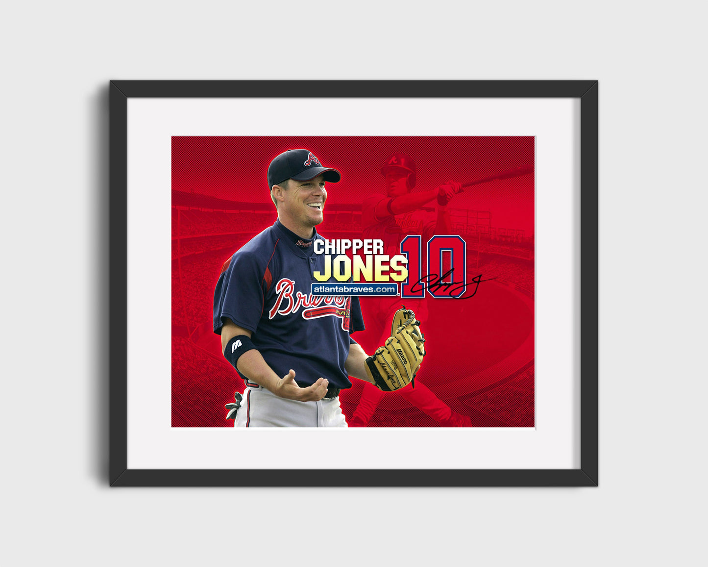 Chipper Jones Autograph Print - Braves Legend - Hot Corner Hero