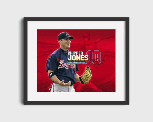 Chipper Jones Autograph Print - Braves Legend - Hot Corner Hero